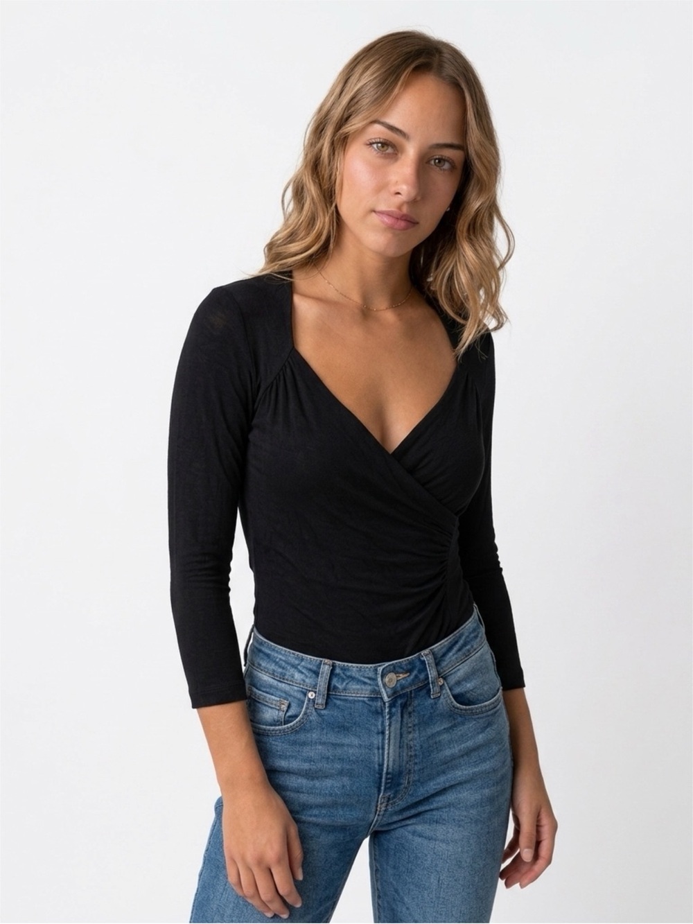 Banana Republic Black Long Sleeve Blouse Casual Dinner Top